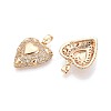Brass Micro Pave Cubic Zirconia Pendants KK-T073-40G-3