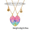 2Pcs Alloy Colorful Enamel Magnetic Unicorn Heart Pendant Friendship Necklaces for Women FS-WGC6FE6-02-3