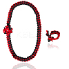 Polyester Graduation Honor Ribbon & Braided Bracelets & Brooch Sets AJEW-WH20816-001B-6