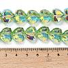 Electroplate Transparent Glass Beads Strands EGLA-B012-AB04-4