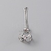 Anti-Tarnish Sterling Silver Flower Pendant Blank for Irregular Gemstone Cabochon Pendant Settings FIND-WH0417-59P-1