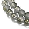 Frosted Transparent Glass Bead Strands GLAA-P065-10mm-12-4