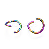 Ion Plating(IP) Rainbow Color 304 Stainless Steel Open Jump Rings X-STAS-N098-062A-01-3