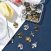 30Pcs 6 Styles Tibetan Style Alloy Mushroom Pendants TIBE-FS0001-14-8