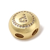 Rack Plating Brass & Cubic Zirconia Pendants KK-Z047-07G-P-RS-2