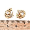 Brass Micro Pave Cubic Zirconia Beads KK-A259-09G-3