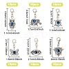 10 Sets Evil Eye Pendant Decorations HJEW-DR0001-07-2