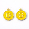 Golden Plated Alloy Enamel Charms LS-ENAM-S118-09G-2
