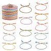 24Pcs 12 Colors Bohemian Braided Polyester Cord Bracelet Making MAK-TA0001-34-1