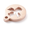 Ion Plating(IP) 304 Stainless Steel Charms LS-STAS-Y002-15RG-3