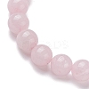 Natural Rose Quartz Beaded Stretch Bracelets BJEW-JB10070-03-2