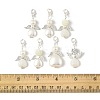 14Pcs 7 Styles ABS Plastic Imitation Pearl & Alloy Pendant Decorations HJEW-FS00042-01-5