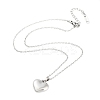 Non-Tarnish Heart 304 Stainless Steel Pendant Necklaces NJEW-G083-01B-P-2