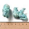 Natural Howlite Carved Elephant Beads G-Z053-02-3