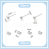 304 Stainless Steel Stud Earring Findings STAS-UN0015-57A-3