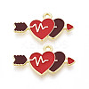 Valentine's Day Alloy Enamel Pendants ENAM-T023-21A-1