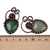 Natural Green Aventurine & Natural Amethyst Pendants G-Z101-06R-04-3