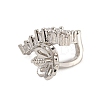 Rack Plating Brass Micro Pave Clear Cubic Zirconia Peg Bails KK-F876-24P-01-2