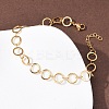 304 Stainless Steel Ring Link Chain Bracelets BJEW-P373-02B-G-3