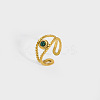 Vintage Synthetic Malachite Eye Ring ED3858-2-2
