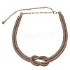 Alloy Full Rhinestone Knot Chain Belts for Dress FS-WG49D1E-01-3