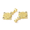 Brass Micro Pave Cubic Zirconia Pendants KK-M246-42G-2