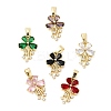Brass Micro Pave Cubic Zirconia Pendants KK-C141-09G-1