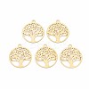 Rack Plating 201 Stainless Steel Filigree Pendants LS-X-STAS-T057-49G-1