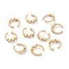 Brass Micro Pave Cubic Zirconia Cuff Earrings EJEW-H109-03G-2