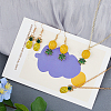 2 Sets 2 Style Alloy Pineapple Pendant Necklace & Dangle Earrings SJEW-FI0001-01-7