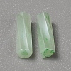 Opaque Colours Glass Twist Bugle Beads GLAA-WH0039-08F-2