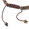 Natural Tiger Eye Braided Bead Bracelets BJEW-JB11114-03-4