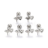 Tarnish Resistant 201 Stainless Steel Barbell Cartilage Earrings EJEW-R147-40-2