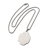 201 Stainless Steel Saint Saint Michael The Archangel Pendant Necklaces for Women NJEW-M105-02P-2