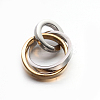 304 Stainless Steel Interlocking Ring Pendants STAS-E090-90G-2