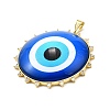 Rack Plating Brass Micro Pave Cubic Zirconia Glue Photographic Paper Pendants KK-D343-02G-2