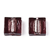 Handmade Silver Foil Lampwork Beads FOIL-S006-12x12mm-05-2