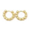 Brass Ball Beaded Hoop Earrings for Women LS-EJEW-B013-05-2