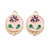 Brass Enamel Pendants KK-K351-48G-02-1