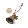 Iron Bell & Tibetan Style Alloy Flower Pendant Decorations HJEW-JM03368-3