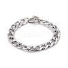 Tarnish Resistant 304 Stainless Steel Curb Chains Bracelets BJEW-JB06273-3