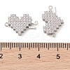 Brass Micro Pave Clear Cubic Zirconia Hook and S-Hook Clasps KK-S388-05P-02-3