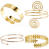 4Pcs 4 Styles Upper Arm Cuff Band AJEW-GF0010-91-1