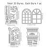 Window View Carbon Steel Cutting Dies Stencils DIY-WH0309-2005-6