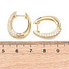 Oval Brass Micro Pave Clear Cubic Zirconia Hoop Earrings EJEW-G458-01G-5