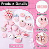 15Pcs 15 Styles Food Grade Eco-Friendly Silicone Focal Beads SIL-YW0001-51-2