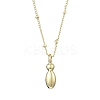 1Pc Initial Letter Brass Pendant Necklaces NJEW-YW0001-24I-1
