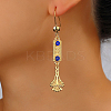 Fashionable Classic Brass Fan Dangle Earrings for Women DY2162-2-1