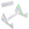1-Tier Acrylic Keyboard Display Stands with Platinum Plated Iron Supports ODIS-WH20015-06A-03-7