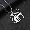 304 Stainless Steel Pendant Necklaces NJEW-P329-02P-2